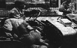 Dennis O�Loughlin driving Otis Sampson to the aide station